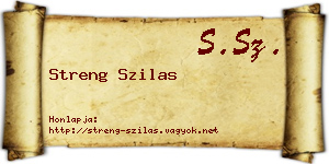 Streng Szilas névjegykártya